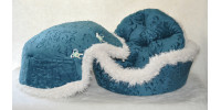 Coussin Coquille , turquoise  en relief (moyen)